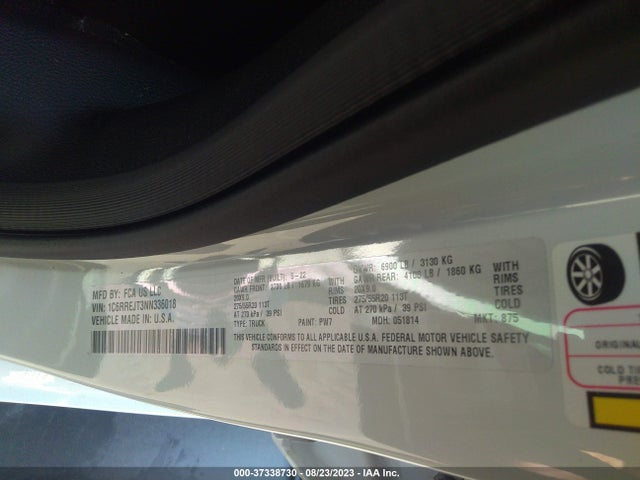 RAM 1500 Laramie 2022 1C6RREJT3NN336018 Image 9
