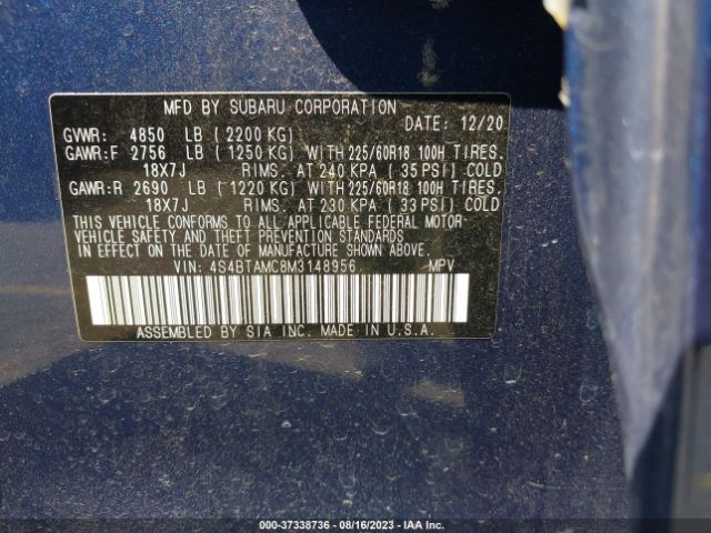 4S4BTAMC8M3148956 Subaru Outback Limited