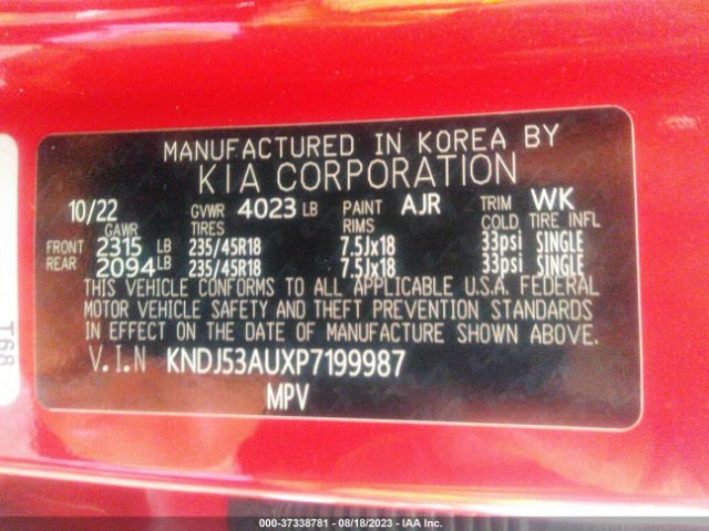 KNDJ53AUXP7199987 KIA Soul Gt-line