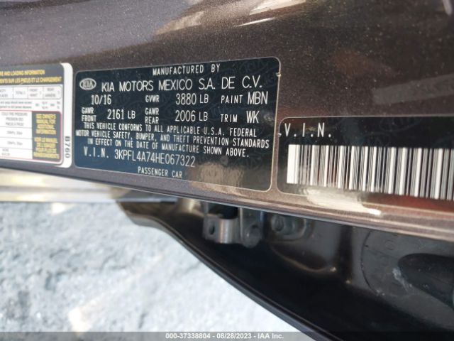 3KPFL4A74HE067322 KIA FORTE LX