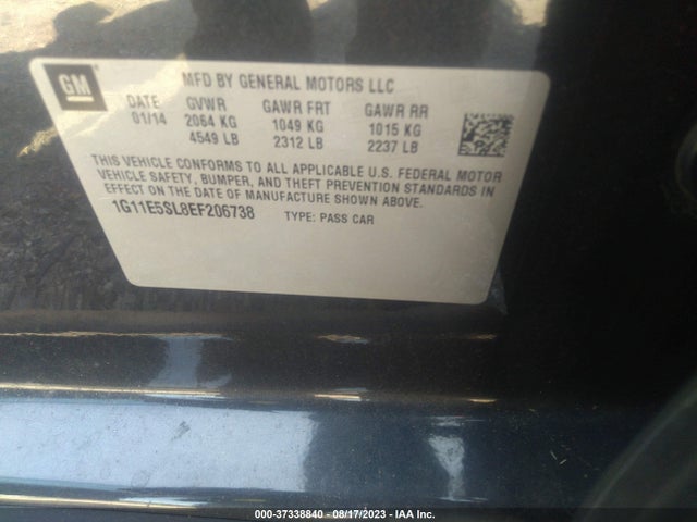 Chevrolet MALIBU LT 2014 1G11E5SL8EF206738 Image 10