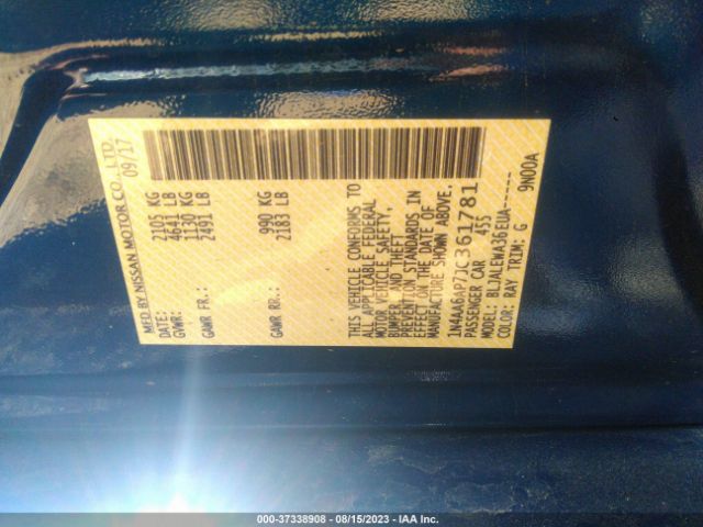 1N4AA6AP7JC361781 Nissan MAXIMA SL