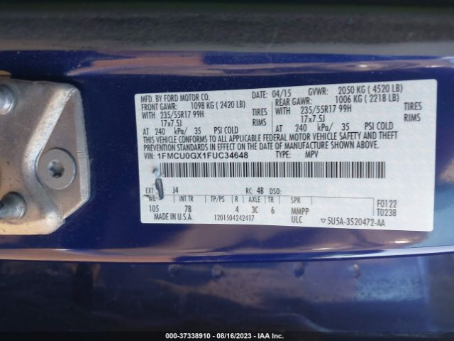 1FMCU0GX1FUC34648 Ford ESCAPE SE
