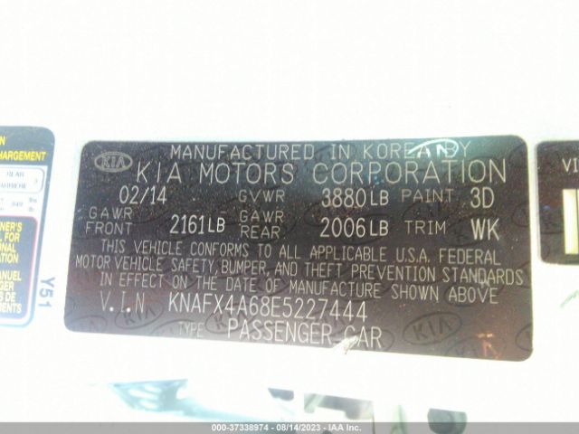 KIA FORTE LX 2014 KNAFX4A68E5227444 Image 14
