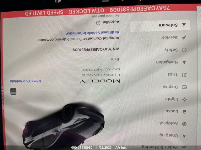 7SAYGAEE8PF831009 Tesla Model Y Long Range