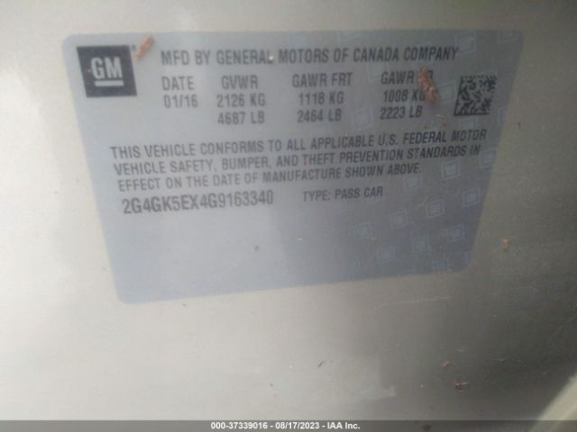 2G4GK5EX4G9163340 Buick Regal