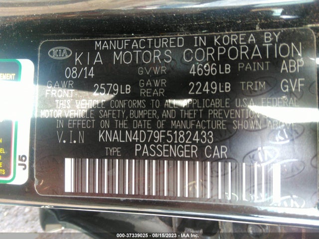KIA Cadenza Premium 2015 KNALN4D79F5182433 Image 9