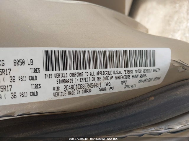 2C4RC1CG8ER454491 Chrysler Town & Country Touring-l