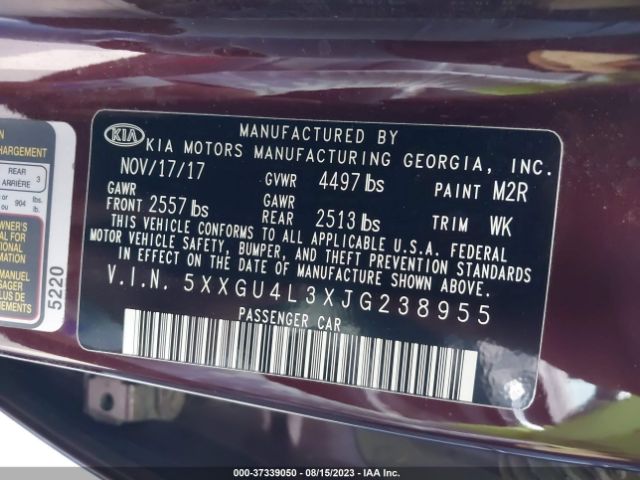 5XXGU4L3XJG238955 KIA OPTIMA EX