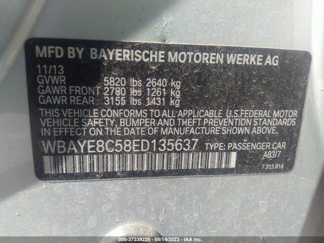 WBAYE8C58ED135637 BMW 7 Series 750li