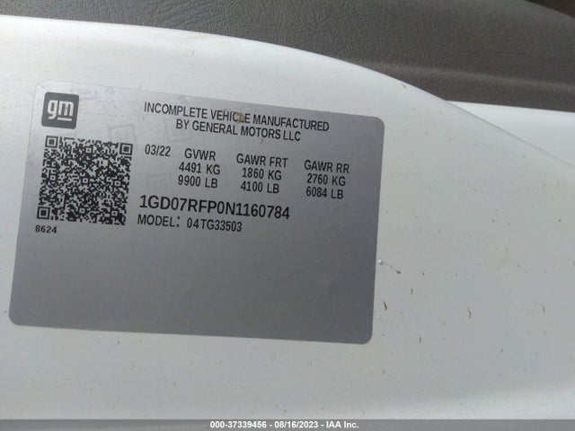 2022 GMC Savana, VIN: 1GD07RFP0N1160784