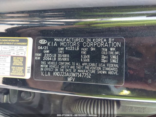 KNDJ23AU3M7147752 KIA SOUL LX