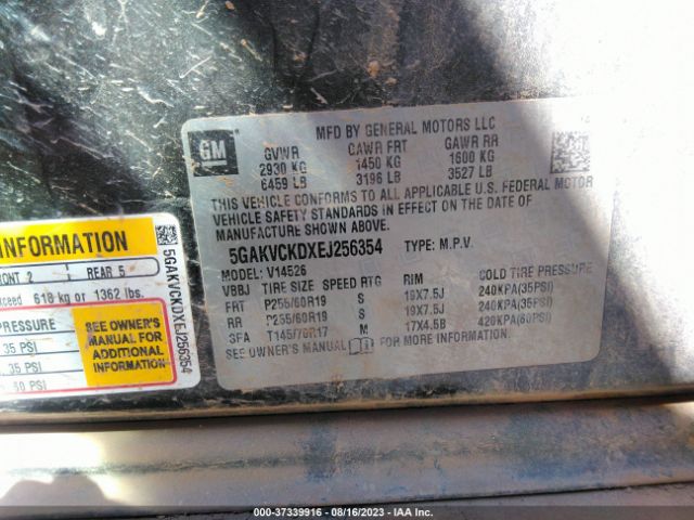 5GAKVCKDXEJ256354 Buick Enclave Premium