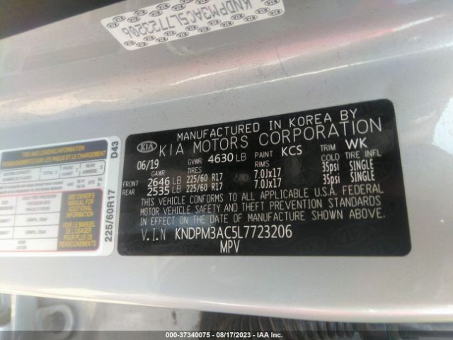 KNDPM3AC5L7723206 KIA Sportage Lx