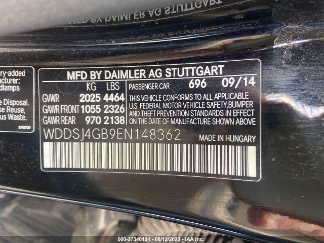 WDDSJ4GB9EN148362 Mercedes-Benz Cla-class Cla 250