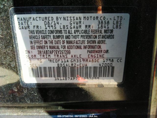 3N1AB7AP7EY297299 Nissan SENTRA SR