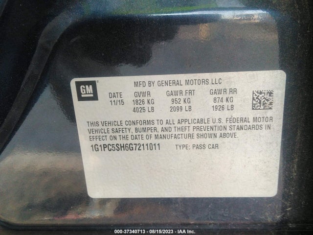 2016 CHEVROLET CRUZE LIMITED LS VIN: 1G1PC5SH6G7211011