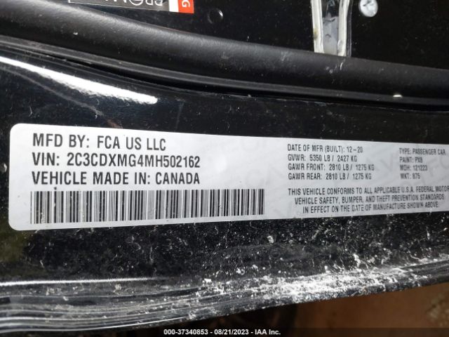 2C3CDXMG4MH502162 Dodge Charger Gt Awd