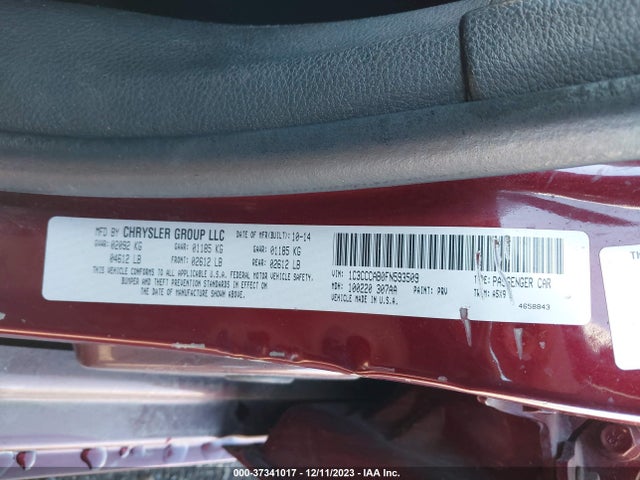 1C3CCCAB0FN593509 Chrysler 200 Limited