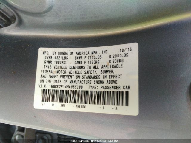 1HGCR2F14HA085298 Honda Accord Sedan Sport Se