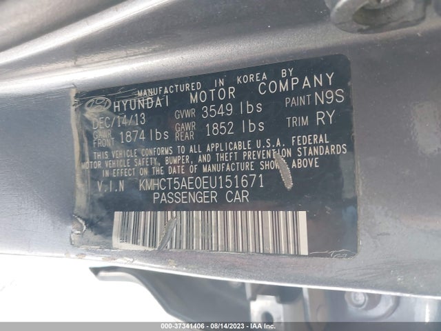 Hyundai Accent Gs/se 2014 KMHCT5AE0EU151671 Image 9