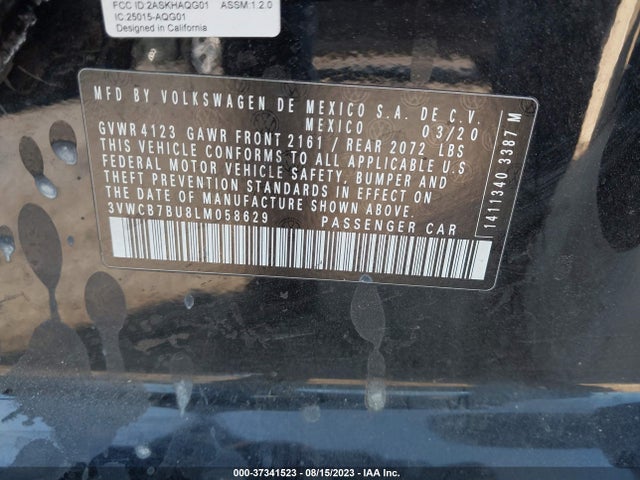 3VWCB7BU8LM058629 Volkswagen Jetta S/se/r-line
