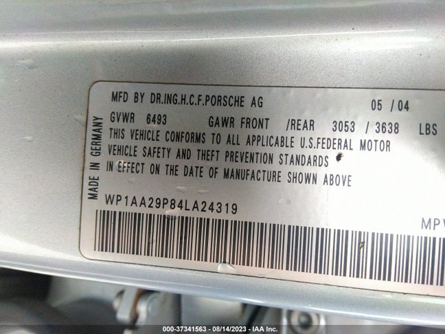 2004 PORSCHE CAYENNE WP1AA29P84LA24319 Photo 8