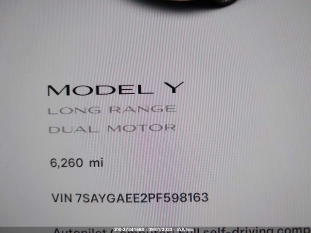 Tesla Model Y Long Range 2023 7SAYGAEE2PF598163 Image 13