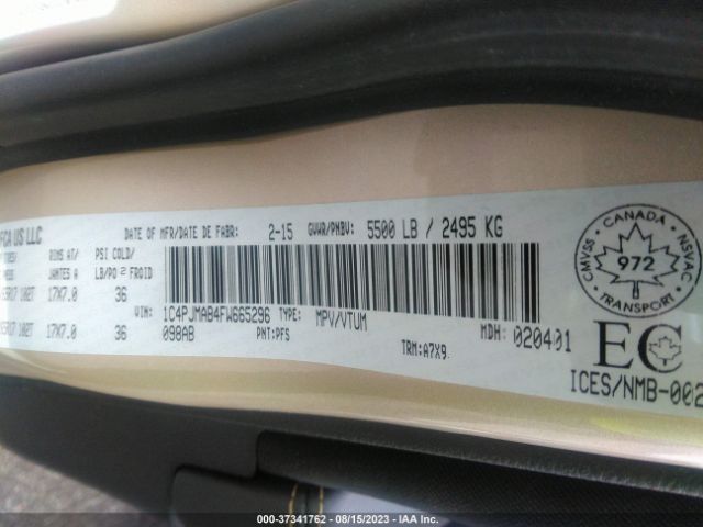 1C4PJMAB4FW665296 Jeep Cherokee Sport