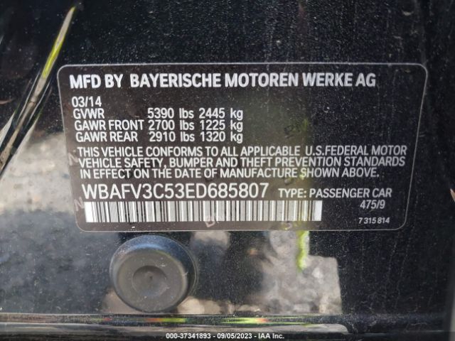 WBAFV3C53ED685807 BMW 5 Series 535d Xdrive