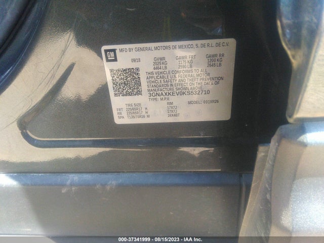 Chevrolet EQUINOX LT 2019 3GNAXKEV0KS532710 Image 9