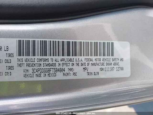 Dodge Journey Crossroad 2015 3C4PDDGG8FT584804 Image 9