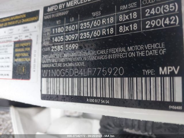 W1N0G5DB4LF775920 Mercedes-Benz Glc Glc 350e