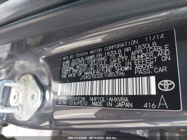 Toyota Prius C One/three/two/four 2014 JTDKDTB32E1085396 Image 10