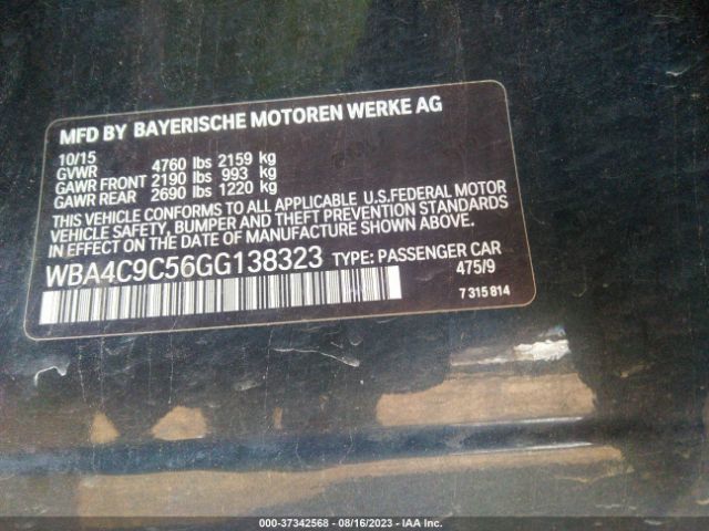 WBA4C9C56GG138323 BMW 4 Series 428i Xdrive