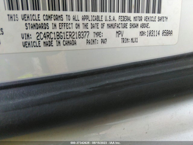 2C4RC1BG1ER218377 Chrysler Town & Country Touring