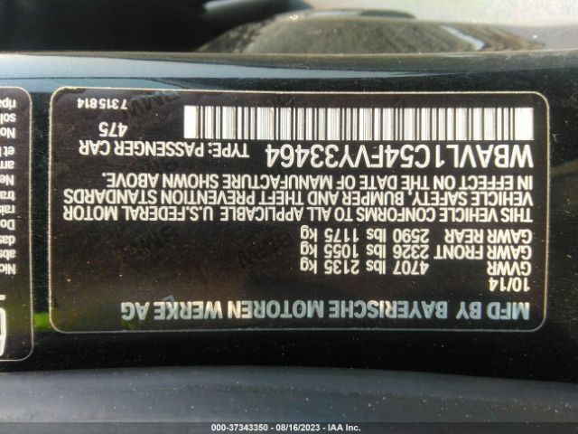 WBAVL1C54FVY33464 BMW X1 Xdrive28i