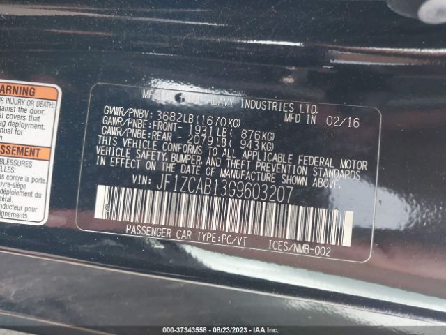 JF1ZCAB13G9603207 Subaru Brz Premium