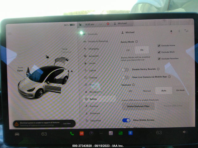 Tesla Model 3 Long Range/performance 2019 5YJ3E1EB2KF433466 Image 8