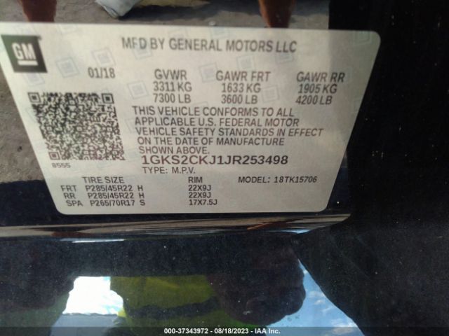 1GKS2CKJ1JR253498 GMC YUKON DENALI