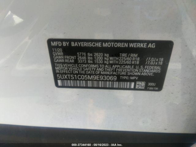 5UXTS1C05M9E93069 BMW X3 Xdrive30e
