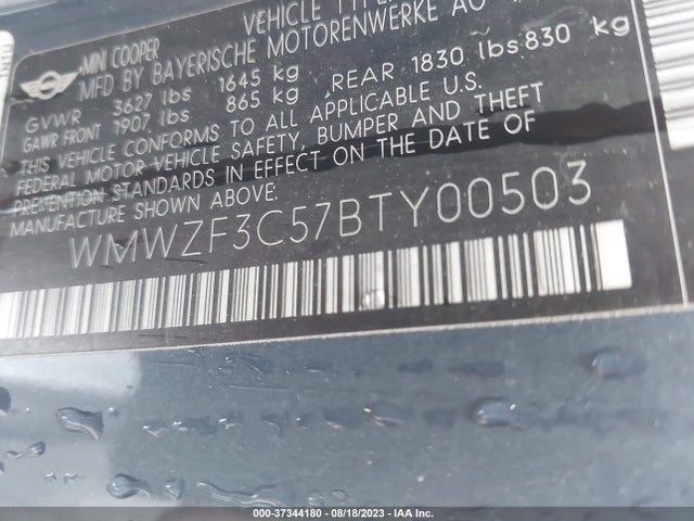 2011 MINI COOPER CLUBMAN WMWZF3C57BTY00503 Photo 8