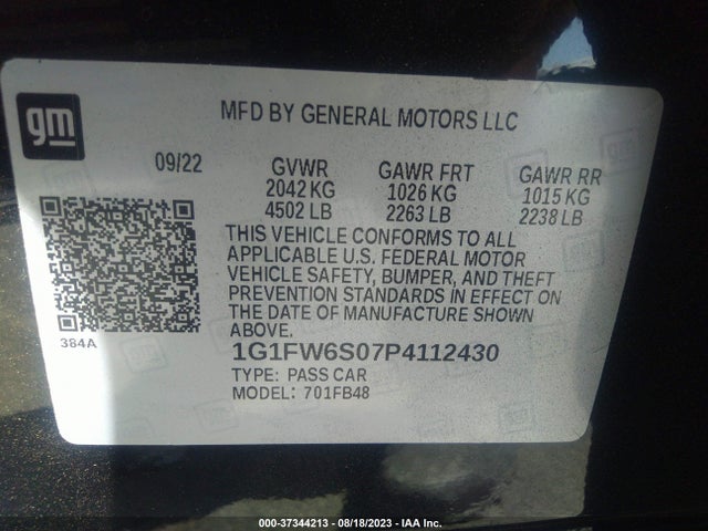 Chevrolet Bolt Ev 1lt 2023 1G1FW6S07P4112430 Image 16