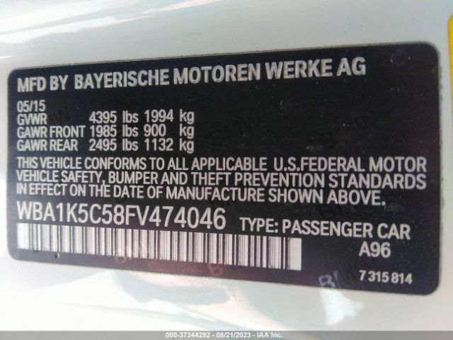 WBA1K5C58FV474046 BMW 2 Series 228i