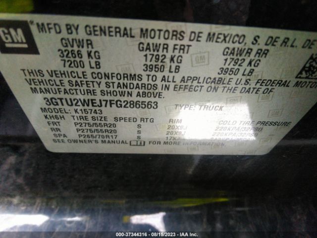 3GTU2WEJ7FG286563 GMC Sierra 1500 Denali