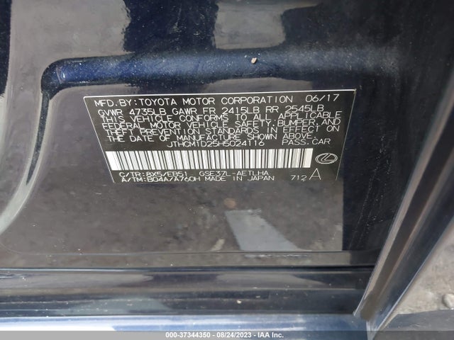 JTHCM1D25H5024116 Lexus IS