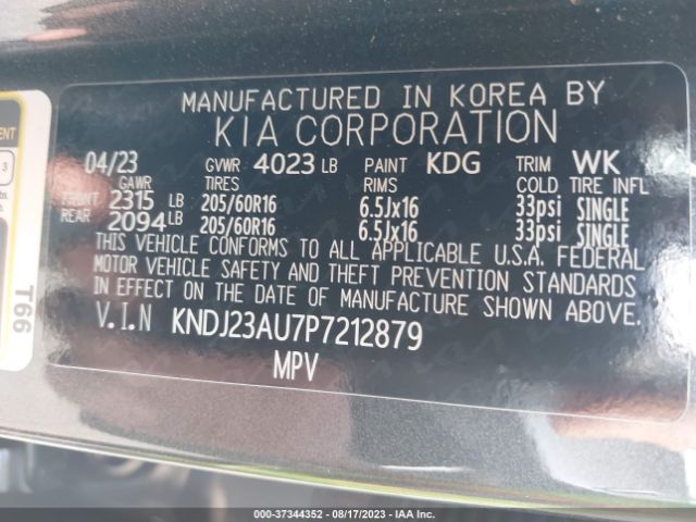 KNDJ23AU7P7212879 KIA SOUL LX