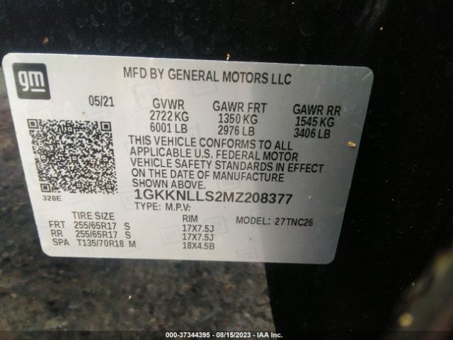 1GKKNLLS2MZ208377 GMC Acadia At4
