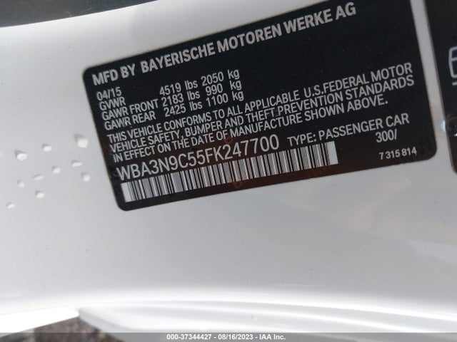 BMW 428i Xdrive 2015 WBA3N9C55FK247700 Image 9