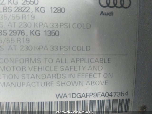 WA1DGAFP9FA047354 Audi Q5 Premium Plus